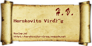 Herskovits Virág névjegykártya