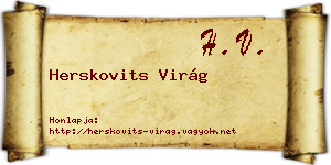 Herskovits Virág névjegykártya